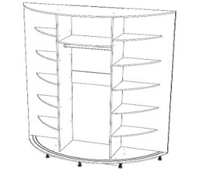 Радиусный шкаф-купе арт.22 пленка